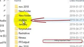 How To Hide And Unhide Important Files.