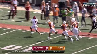 Alabama RB Jase McClellan 81 yard touchdown vs Texas 2022 College Football