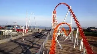 Thunderbolt front seat on-ride HD POV Luna Park, Coney Island NYC