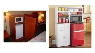 Microwave Refrigerator Cabinet for Dorm Room Ideas