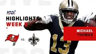 Michael Thomas Dominates w/ 182 Yds & 2 TDs | NFL 2019 Highlights