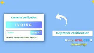 Captcha Verification Using HTML, CSS and JavaScript | Captcha | JavaScript Project | Becodewala