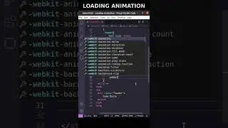 How To Create A Loading Animation | HTML CSS #css #html #shorts