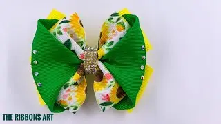 How to make hair bows for beginners / easy hair bows / bow made of ribbon 4 cm wide tutorial / bows