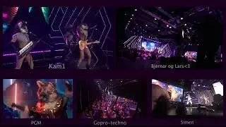 BTS of NEWTON stabilized head on telescopic camera crane at Masked Singer in Norway. Artist: Ulven