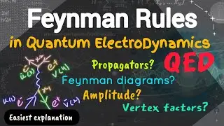 Feynman Rules in QED - Quantum ElectroDynamics - Easiest explanation