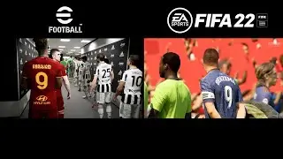 EFOOTBALL 22 vs. FIFA 22 -| Full Game (PS5) Graphics Comparison