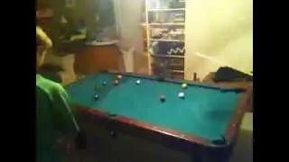 Sank 7 balls in a row then choked on the 8-ball