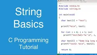 String Basics | C Programming Tutorial