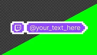 Twitch lower third with your text | green screen, transparent background | Pixel animation