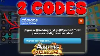 🚨RAPIDO!! 2 NUEVOS CODIGOS DE ANIME SIMULATOR CODES ROBLOX