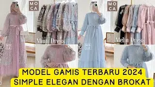 MODEL GAMIS TERBARU 2024 SIMPLE ELEGAN DENGAN BROKAT