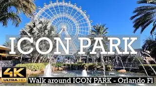 ICON Park Orlando  FL Overview in 4K | Walk around ICON Park Orlando , Fl