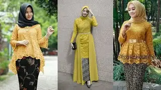 16 IDE KEBAYA BROKAT MODERN WARNA KUNING TERBARU 2024 / 2025