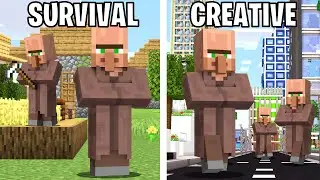 I Gave Villagers Creative Mode For 24 Hours in Minecraft