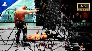 AEW: Fight Forever Jon Moxley vs MJF Explosive Barbed Wire Match | PS5 4K UHD