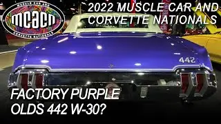 1970 Oldsmobile 442 W30 Convertible in PLUM CRAZY at 2022 MCACN Show Muscle Car Of The Week