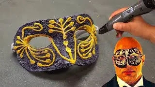 red notice face mask making with 3d pen |3d pen art | DM