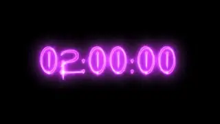 Purple vampire neon timer 120 minutes stopwatch