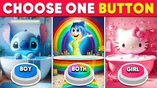 Choose One Button BOY or GIRL or BOTH Edition 💙🎀🌈 Daily Quiz