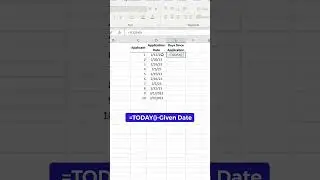 How to calculate the number of days between a given date and current date in Excel! 
