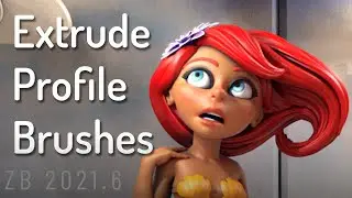 073 ZBrush 2021.6 - Extrude Profile Brushes - Hair, Wires, and Deco Frames Made Easy!