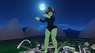 Roblox Giantess Animation. Cute Zombie Girl.