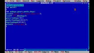 Convert  input number to years, months and days in C.