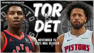 Toronto Raptors vs Detroit Pistons Full Game Highlights | Nov 15 | 2025 NBA Season