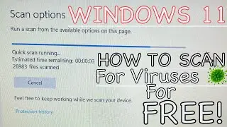 How to run quick / full virus system scan with Microsoft Defender Antivirus on Windows 11