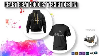 How to create a heart beat t-shirt/ hoodie design in Gimp