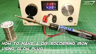 How to make diy soldering iron using glow plug | #DIY PROJECTS | Circuit overloaded