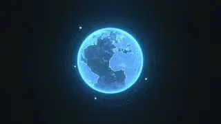 Animated Hologram Planet Earth Sci Fi 3D Model