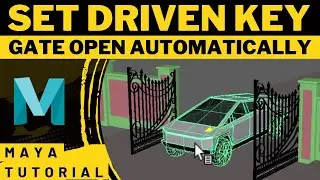 Automatic Open Gate 🚗 Set Driven Key - Maya Tutorial | Rees3D.com