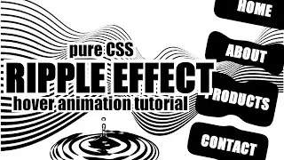 Amazing Pure CSS Ripple Animations Hover Effect on Buttons with HTML and Inline SVG