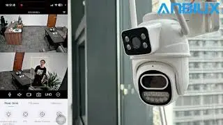 8MP 4K PTZ Wifi Camera Dual Lens with Dual Screen Ai Human Detect Auto Tracking