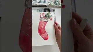 Idea for a Christmas card with #watercolor #artlessons #watercolor #Christmas diy istmas