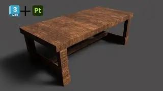 High poly Wooden Table | Autodesk 3DS Max + Substance 3D Painter