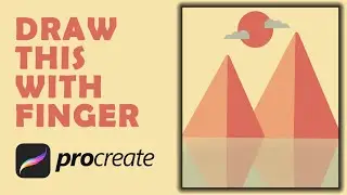 #shorts | Draw This Easy Scenery With Finger in Procreate For Beginners #youtubeshorts #procreate