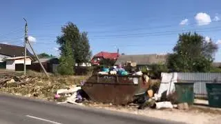 Мусорно-грязная и утопающая в свалках брянская Навля