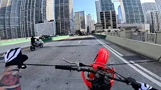 2023 CRF150RB WHEELIE THROUGH MIAMI!