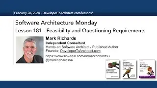 Lesson 181 - Feasibility and Questioning Requirements