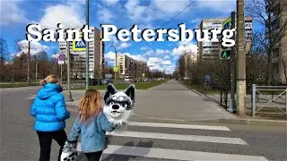 Walking in Saint Petersburg / Aprel'skaya street - Санкт-Петербург