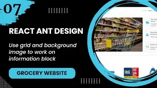 React JS #7 - Use grid and background image to work on information block