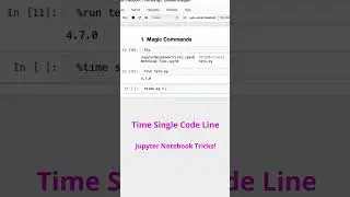Magic Commands  in Jupyter Notebook - Jupyter Tips & Tricks #jupyternotebook