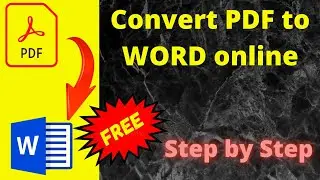 Convert PDF to Word online for FREE !!! || Step by step || 2021 || Online converter