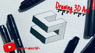 Draw simple 3D art / drawing & learning #drawing #3dart #artwork #handmade #simple #cube #3d #learn