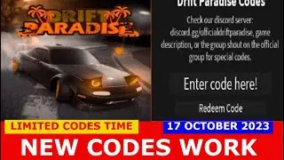 *NEW CODES* [PUMPKIN HUNT + 6 CARS] Drift Paradise ROBLOX | OCTOBER 17, 2023