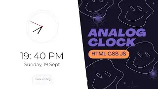 Build an Analog Clock Speed Code | HTML CSS Javascript