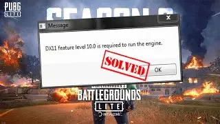 How To Fix DirectX 11 Error in PUBG PC LITE | How to Fix DX11 feature level 10.0 in PUBG LITE (2020)